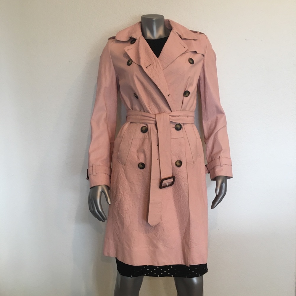 RARE! BURBERRY LEATHER ultra soft leather coat